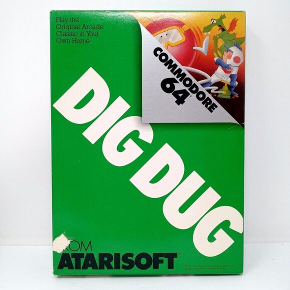Atarisoft Dig Dug Commodore 64 Game w/ Original Box & Manual **UNTESTED** - Picture 2 of 10